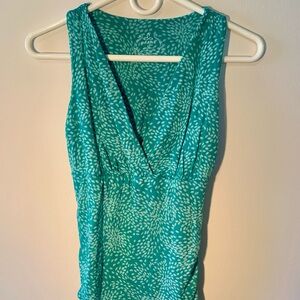 Prana Teal Patterned Tank Top
